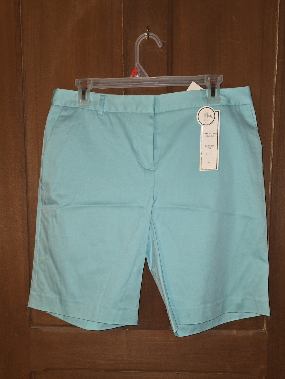 Charter Club Turquoise Stretch Bermuda Shorts